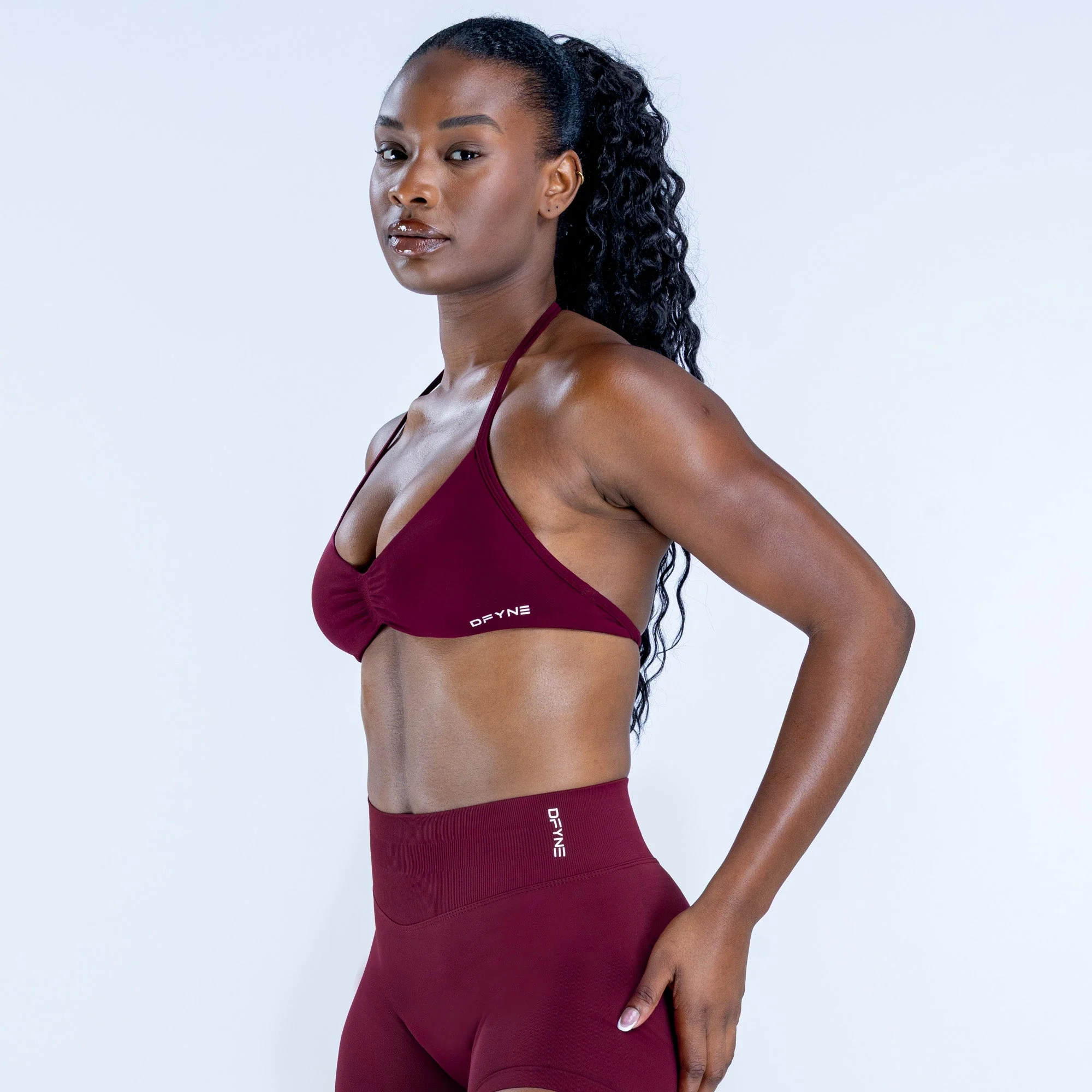 Impact Strappy Bra Bordeaux - 2